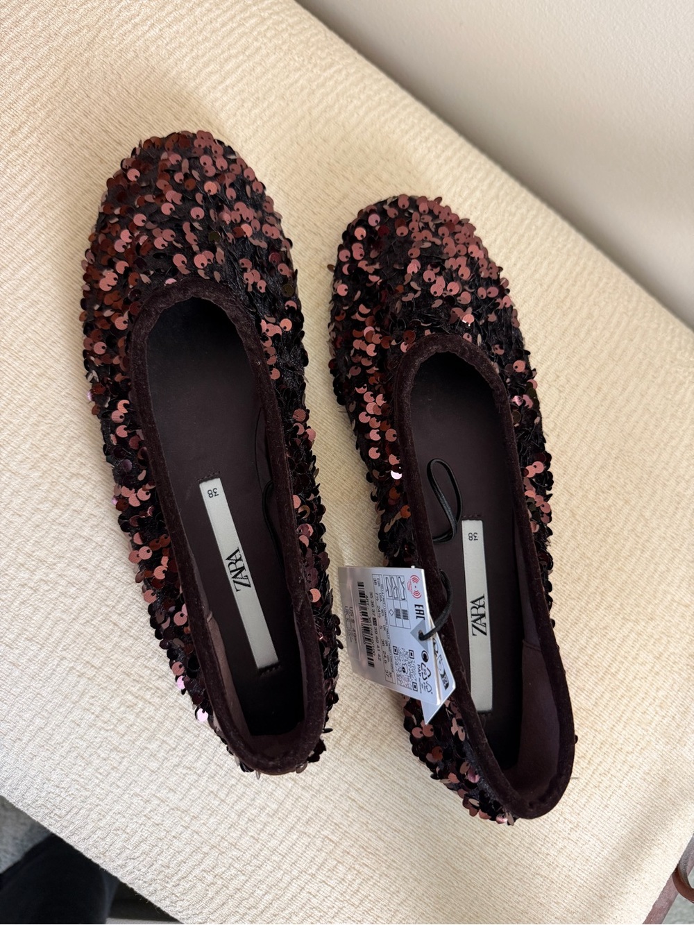 ZARA Sequin Ballet Flats